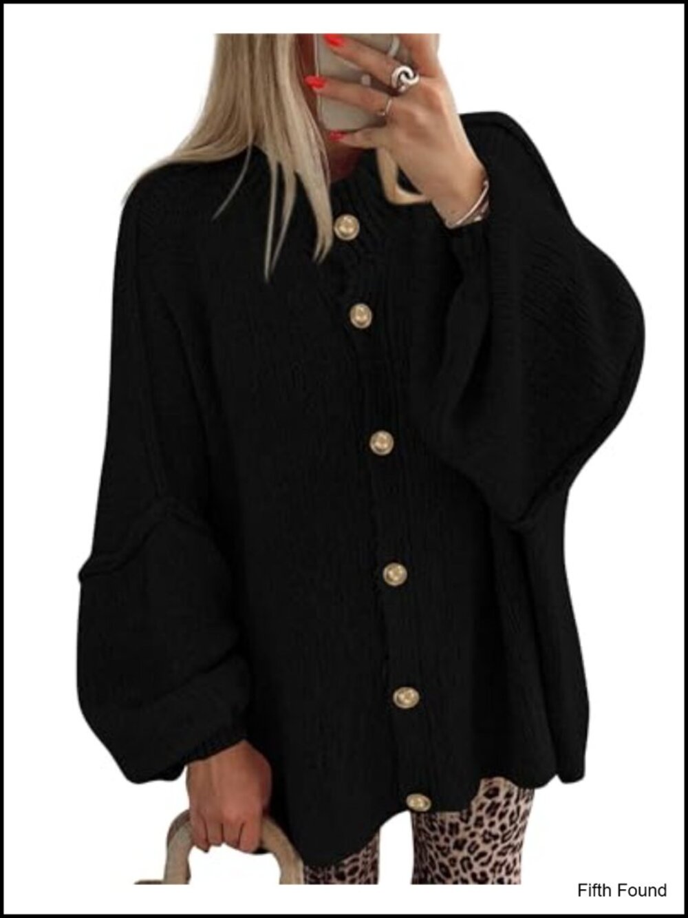 Oversized Button Down Cardigan Sweater Womens Casual Fall Layering